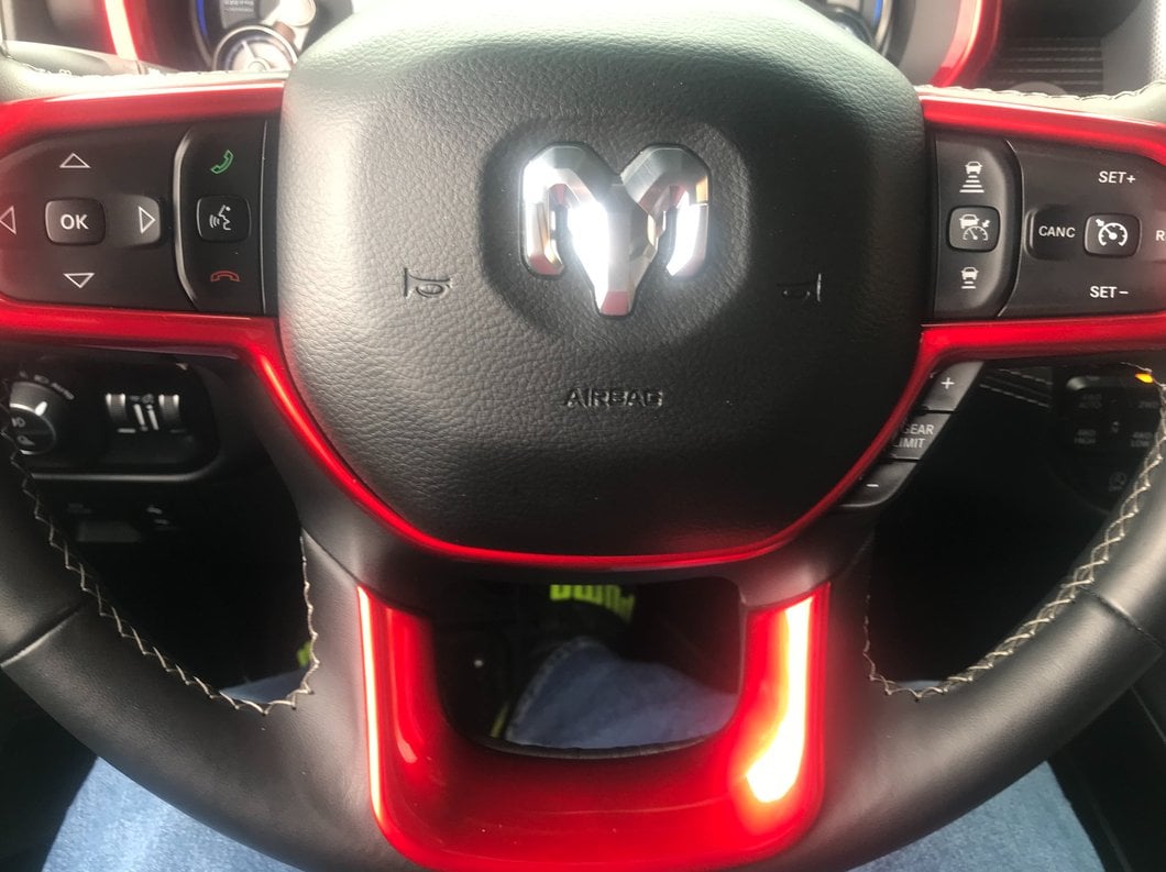 RedRock Steering Wheel Trim; Red (19-25 RAM 1500)