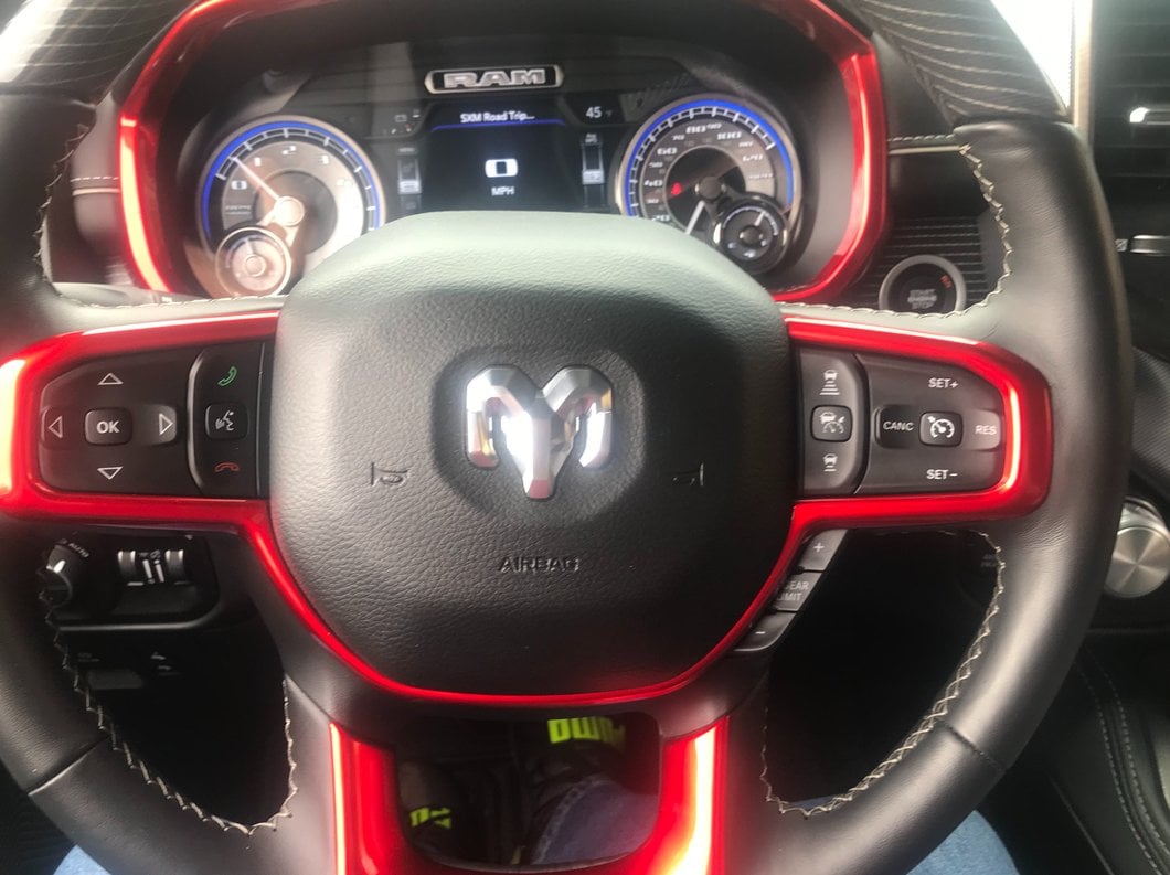 RedRock Steering Wheel Trim; Red (19-25 RAM 1500)