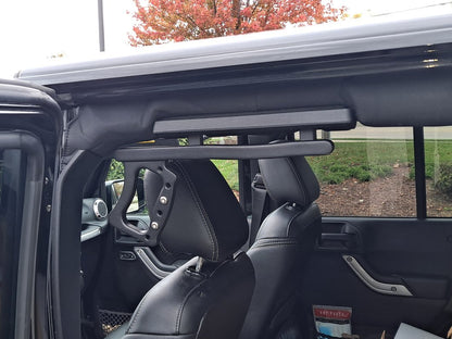 RedRock Aluminum Front Grab Handles; Black (07-18 Jeep Wrangler JK)
