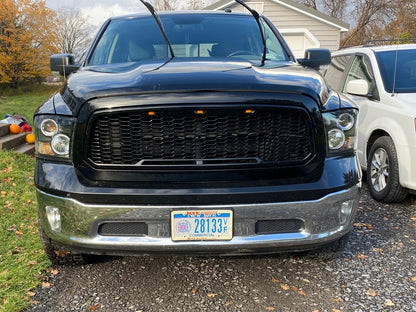 RedRock Baja Upper Replacement Grille; Gloss Black (13-18 RAM 1500, Excluding Rebel)
