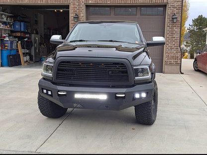 RedRock Boss Upper Replacement Grille with LED DRL; Matte Black (10-18 RAM 2500)