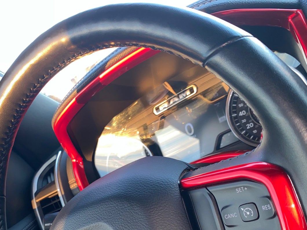 RedRock Gauge Cluster Trim; Red (19-25 RAM 1500)