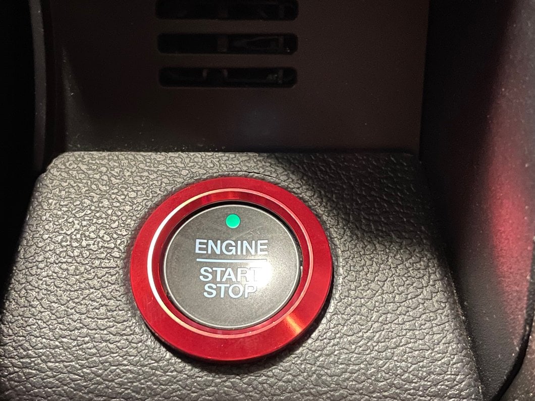 RedRock Start/Stop Button Trim; Red (15-20 F-150)