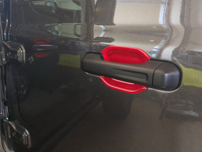RedRock Exterior Door Handle Guards; Red (20-25 Jeep Gladiator JT)