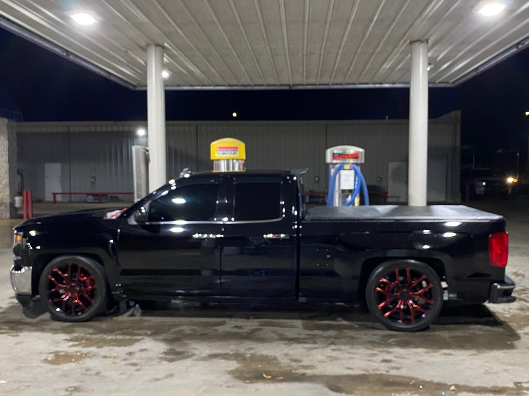 RedRock Rear Truck Cab Spoiler; Matte Black (14-18 Silverado 1500 Double Cab, Crew Cab)