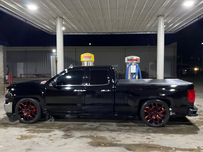 RedRock Rear Truck Cab Spoiler; Matte Black (14-18 Silverado 1500 Double Cab, Crew Cab)