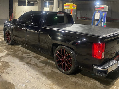 RedRock Rear Truck Cab Spoiler; Matte Black (14-18 Silverado 1500 Double Cab, Crew Cab)
