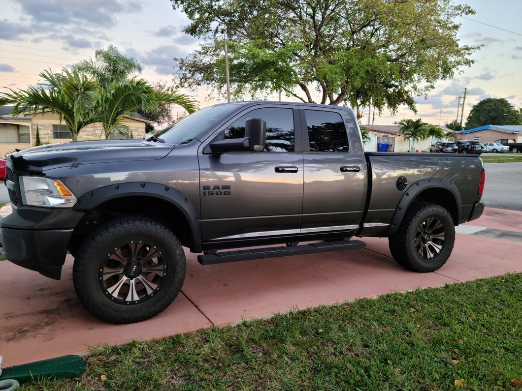RedRock Pocket Style Fender Flares; Textured Black (09-18 RAM 1500, Excluding Rebel)
