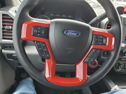 RedRock Steering Wheel Trim; Red (17-22 F-250 Super Duty)