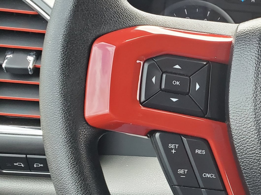 RedRock Steering Wheel Trim; Red (17-22 F-250 Super Duty)
