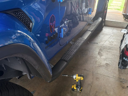 RedRock PNC Side Step Bars; Textured Black (20-25 Jeep Gladiator JT)