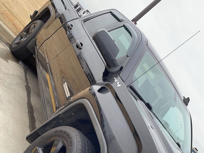 RedRock Window Deflectors; Front and Rear; Smoked (14-18 Sierra 1500 Double Cab)