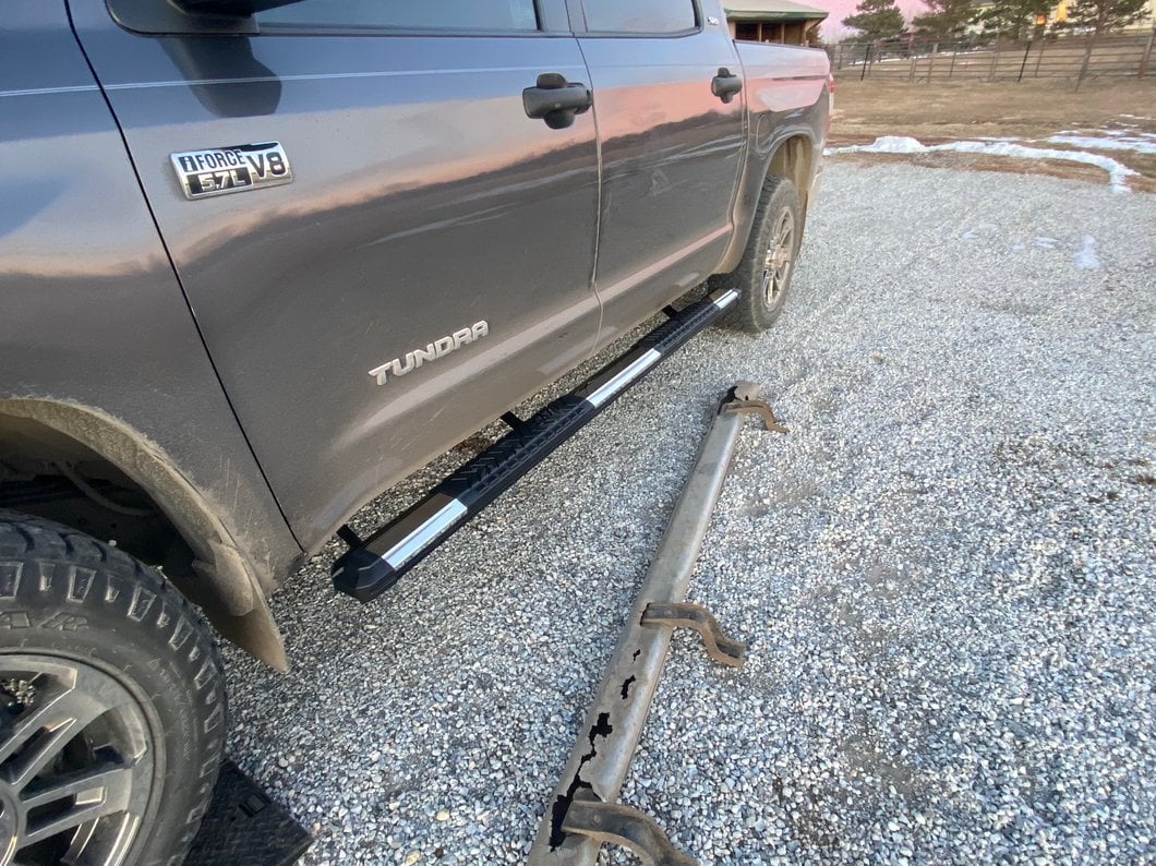 RedRock 5-Inch Aluminum Side Step Bars (07-21 Tundra CrewMax)