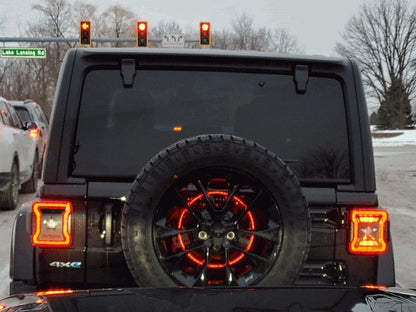 RedRock Star Tail Light Covers (18-25 Jeep Wrangler JL w/ Factory LED Tail Lights)
