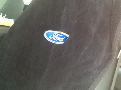 RedRock Alterum Series Seat Armour Protective Cover with Ford Oval Logo; Black (97-25 F-150)