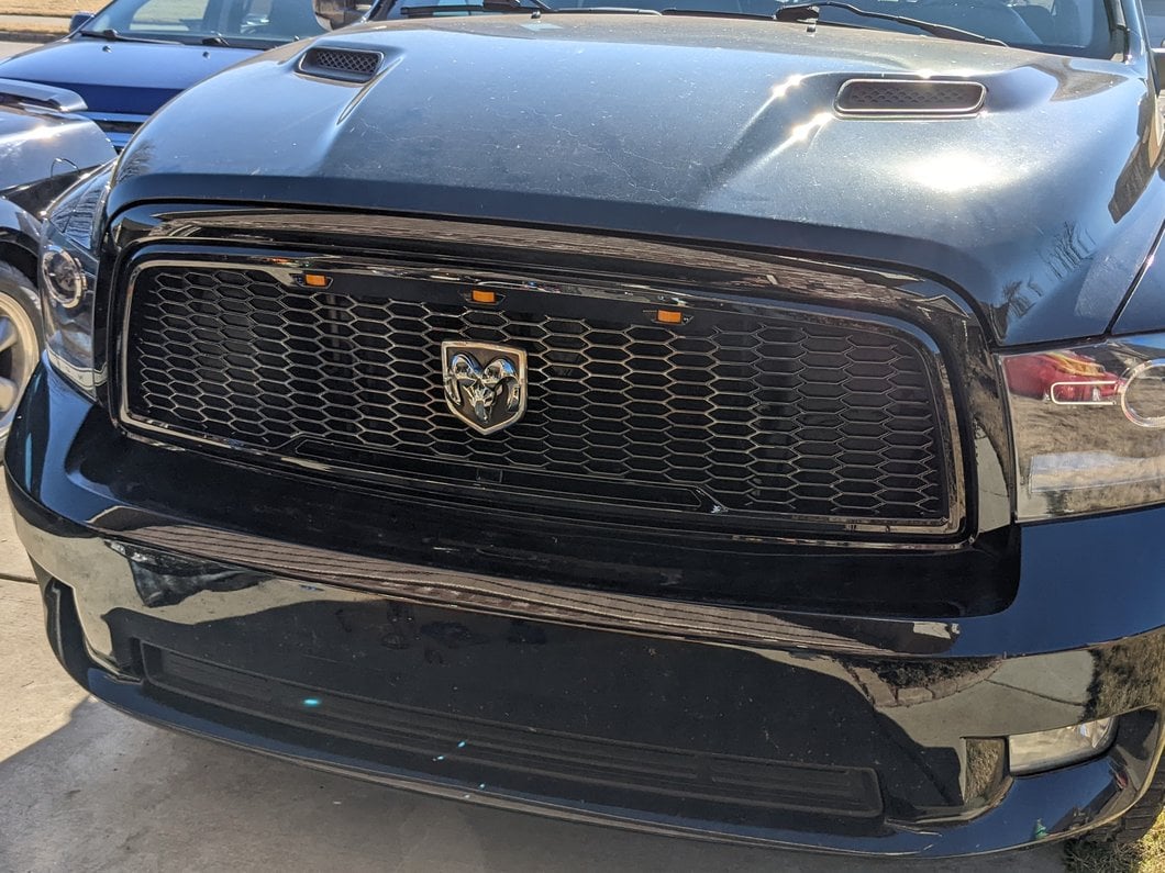 RedRock Baja Upper Replacement Grille; Gloss Black (09-12 RAM 1500)