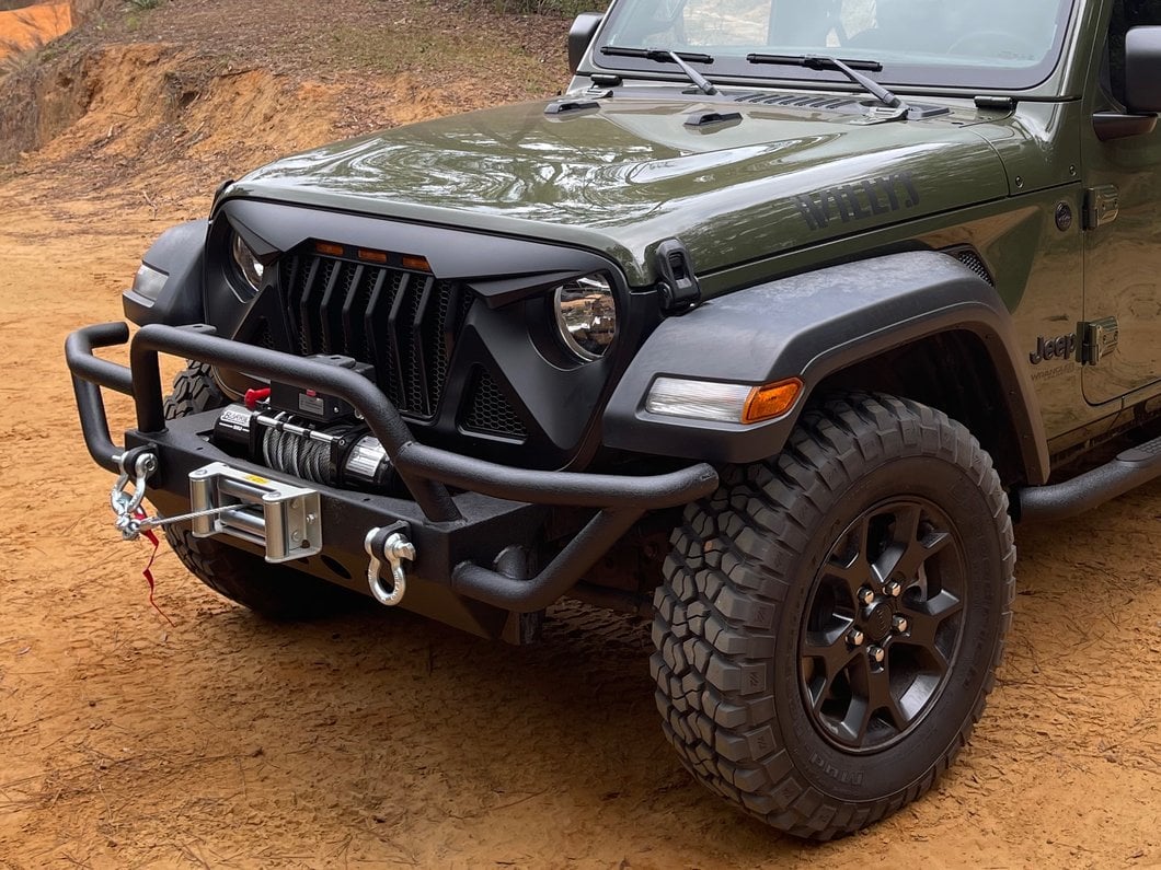 RedRock Predator Grille with Amber LED (18-25 Jeep Wrangler JL w/o TrailCam)