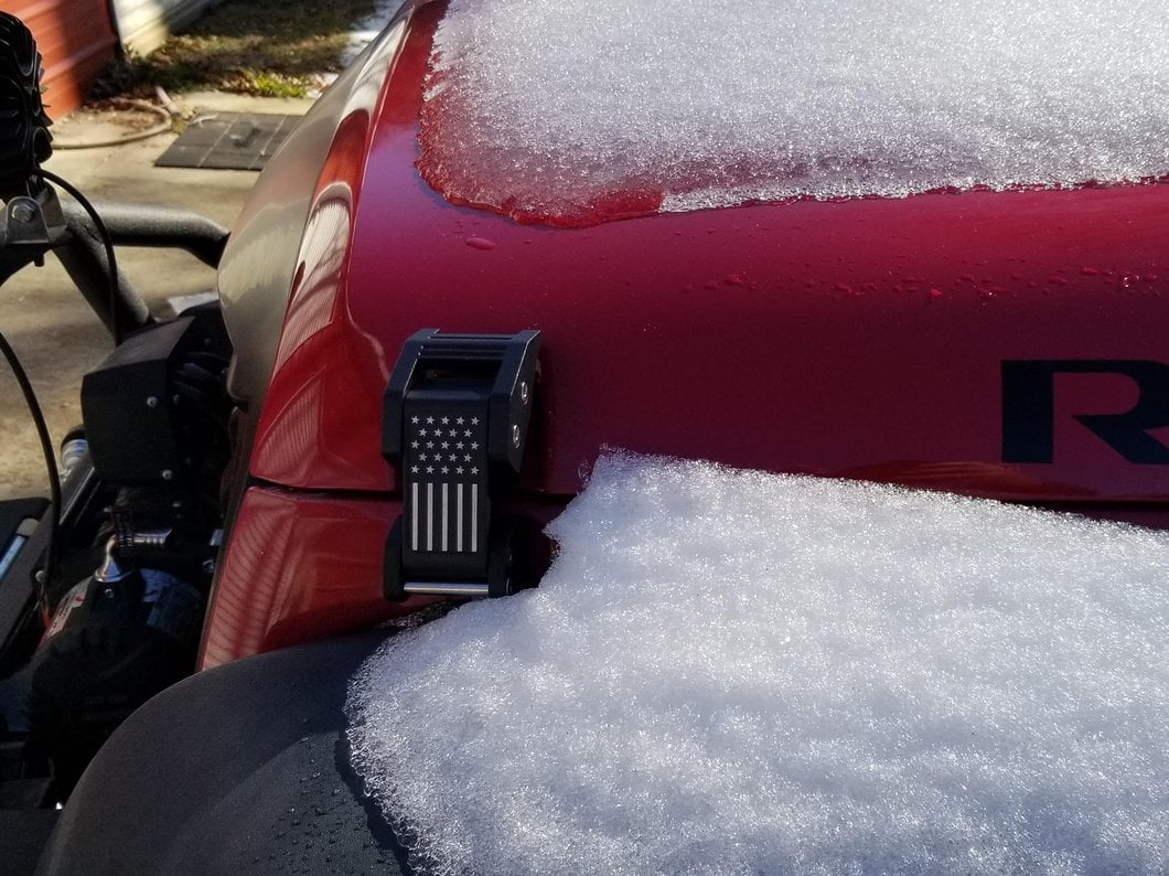 RedRock Old Glory Billet Hood Catch Kit (07-25 Jeep Wrangler JK & JL)