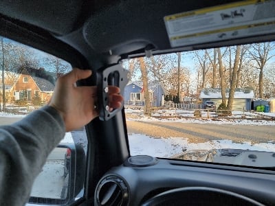 RedRock Aluminum Front Grab Handles; Black (07-18 Jeep Wrangler JK)