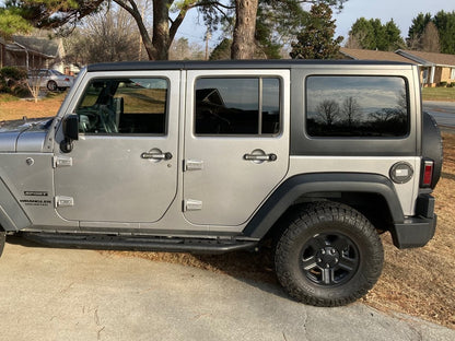 RedRock Old Glory Door Handle Inserts; Black and White (07-18 Jeep Wrangler JK 4-Door)