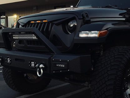 RedRock Predator Grille with Amber LED (18-25 Jeep Wrangler JL w/o TrailCam)