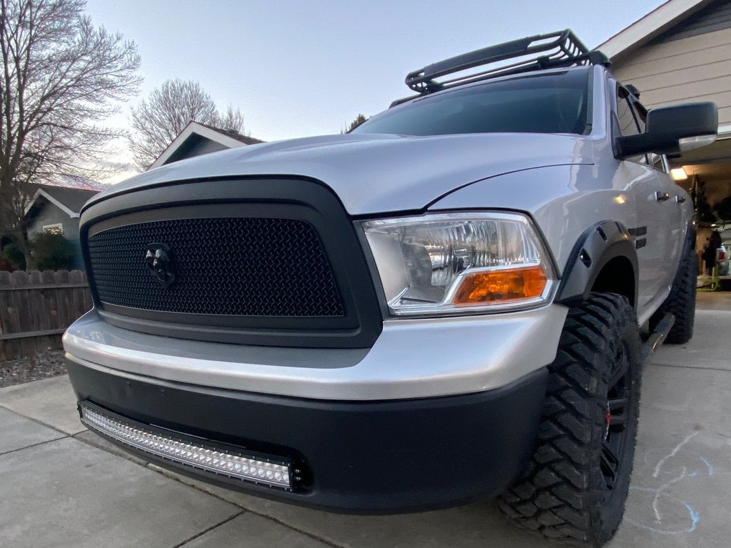 RedRock Mesh Upper Replacement Grille; Matte Black (09-12 RAM 1500)