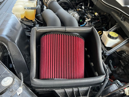RedRock Cold Air Intake; Wrinkle Black (15-25 2.7L EcoBoost F-150)