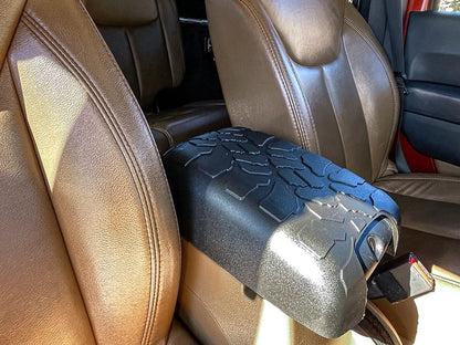 RedRock Treaded Center Console Cover; Black (11-18 Jeep Wrangler JK)