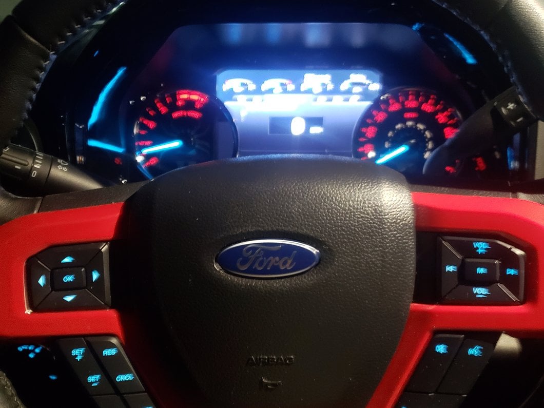 RedRock Steering Wheel Trim; Red (17-22 F-250 Super Duty)
