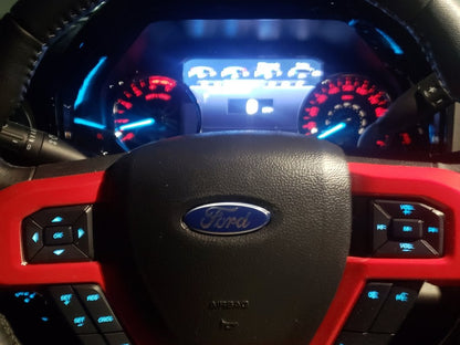 RedRock Steering Wheel Trim; Red (17-22 F-250 Super Duty)