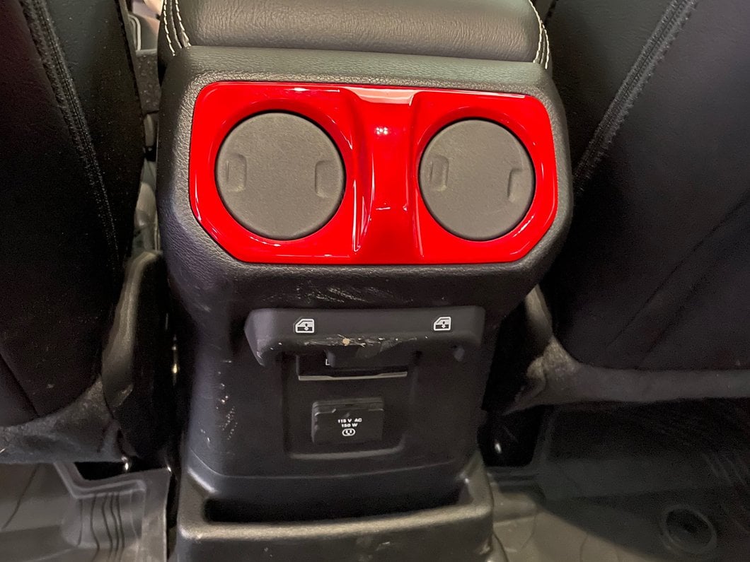 RedRock Rear HVAC Vent Trim; Red (18-25 Jeep Wrangler JL)