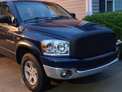 RedRock Mesh Upper Replacement Grille; Matte Black (06-08 RAM 1500)