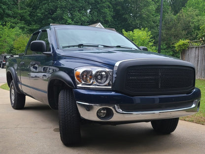 RedRock Mesh Upper Replacement Grille; Matte Black (06-08 RAM 1500)