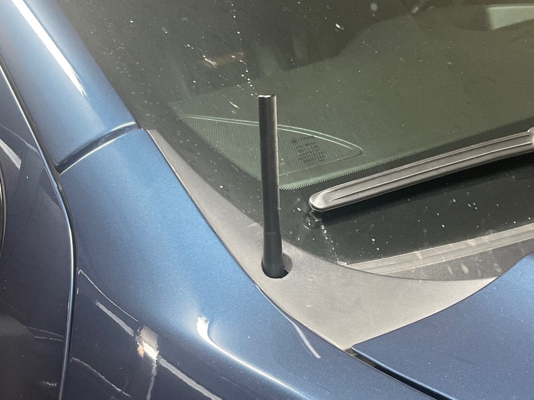 RedRock Short Billet Black Antenna; 5-Inch (99-25 Sierra 1500)