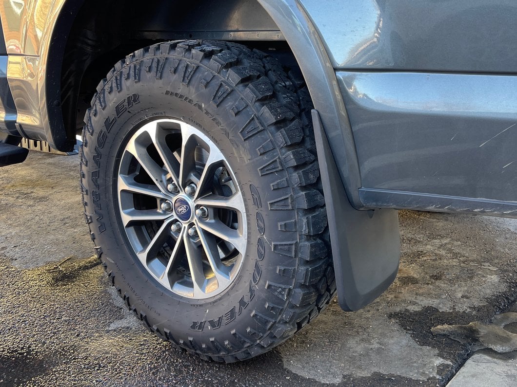 RedRock Custom Molded Mud Guards for OE Fender Flares; Front and Rear (15-20 F-150 w/ OE Fender Flares, Excluding Raptor)