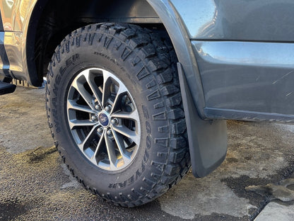 RedRock Custom Molded Mud Guards for OE Fender Flares; Front and Rear (15-20 F-150 w/ OE Fender Flares, Excluding Raptor)