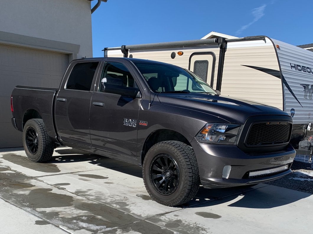 RedRock Baja Upper Replacement Grille; Matte Black (13-18 RAM 1500, Excluding Rebel)