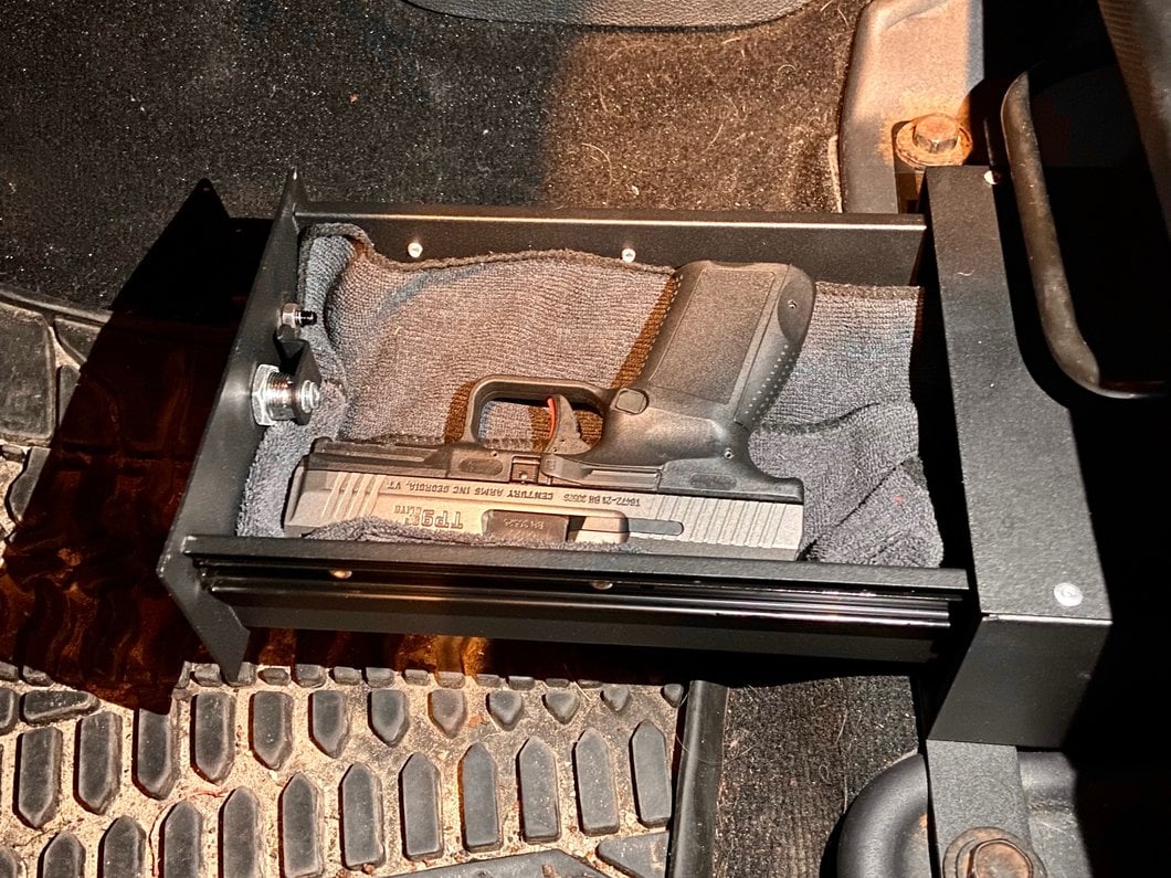 RedRock Under Seat Storage Lock Box; Driver Side (07-10 Jeep Wrangler JK 2-Door; 07-18 Jeep Wrangler JK 4-Door)