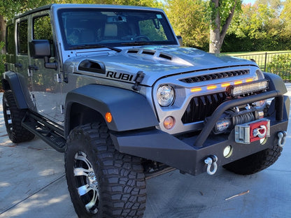 RedRock Gladiator Grille with Amber LED Lighting (07-18 Jeep Wrangler JK)