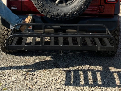 RedRock Hitch Mounted Cargo Rack; 7-Inch XL (07-25 Jeep Wrangler JK & JL)
