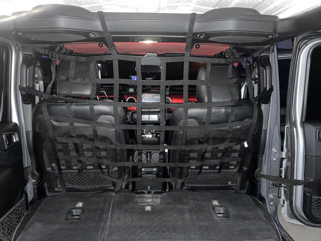 RedRock Cargo Net/Pet Divider; Front Seat (07-25 Jeep Wrangler JK & JL)