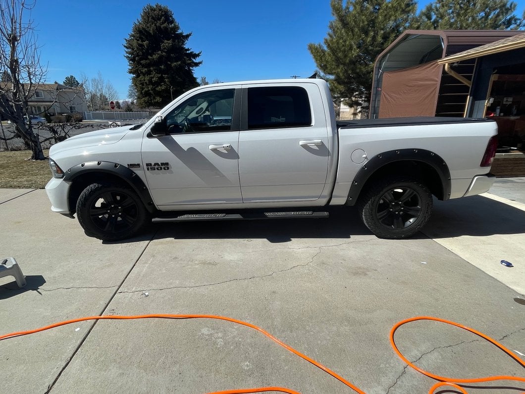 RedRock Pocket Style Fender Flares; Textured Black (09-18 RAM 1500, Excluding Rebel)