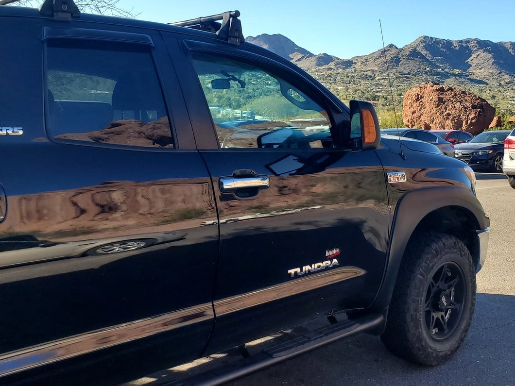 RedRock PNC Side Step Bars; Textured Black (07-21 Tundra Double Cab)