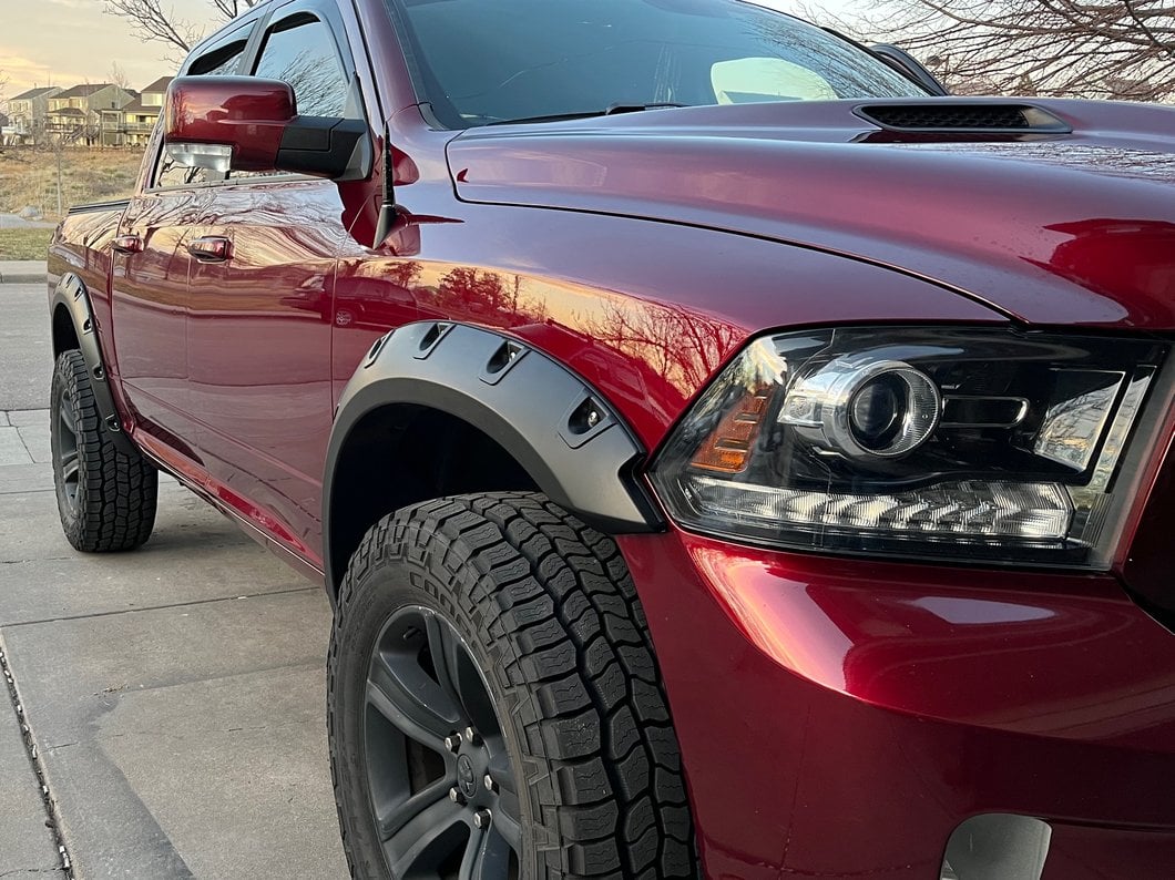 RedRock Pocket Style Fender Flares (09-18 RAM 1500, Excluding Rebel)