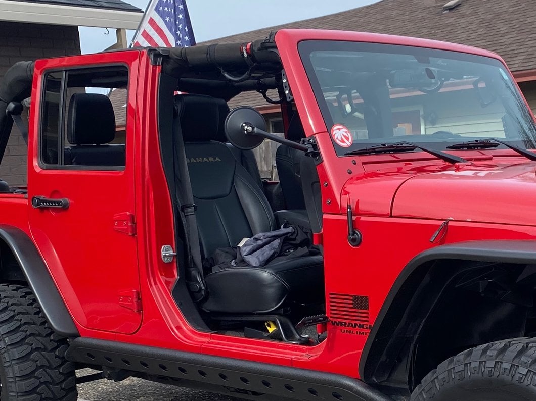 RedRock Detachable Round Trail Mirrors (97-18 Jeep Wrangler TJ & JK)