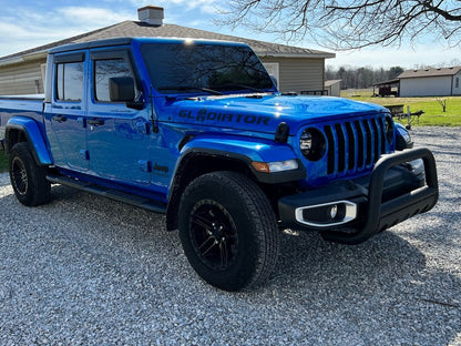RedRock 3-Inch Bull Bar with Skid Plate; Textured Black (20-25 Jeep Gladiator JT, Excluding Mojave)