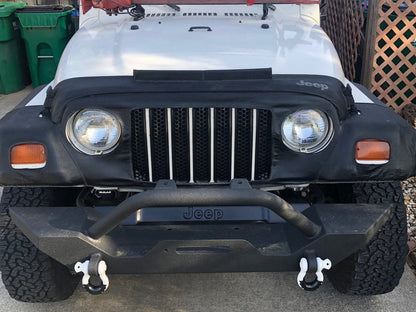RedRock Grille Inserts; Gloss Black (97-06 Jeep Wrangler TJ)