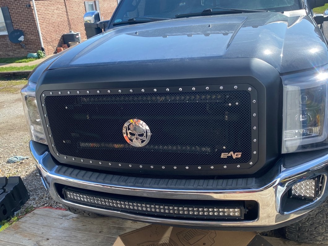 RedRock Evolution Stainless Steel Wire Mesh Upper Replacement Grille; Black (11-16 F-250 Super Duty)