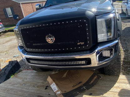 RedRock Evolution Stainless Steel Wire Mesh Upper Replacement Grille; Black (11-16 F-250 Super Duty)