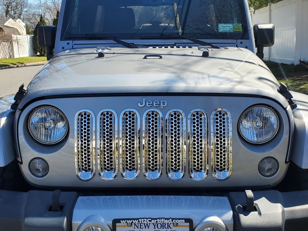 RedRock Grille Inserts; Chrome (07-18 Jeep Wrangler JK)